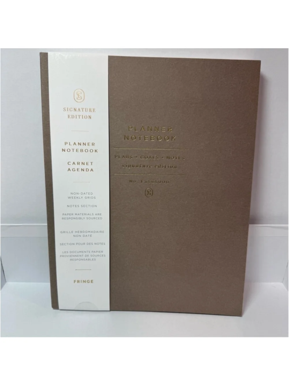 Fringe Studio Non-Dated Weekly Planner 7.5” x 9.5” Gray | 208 Pages | New